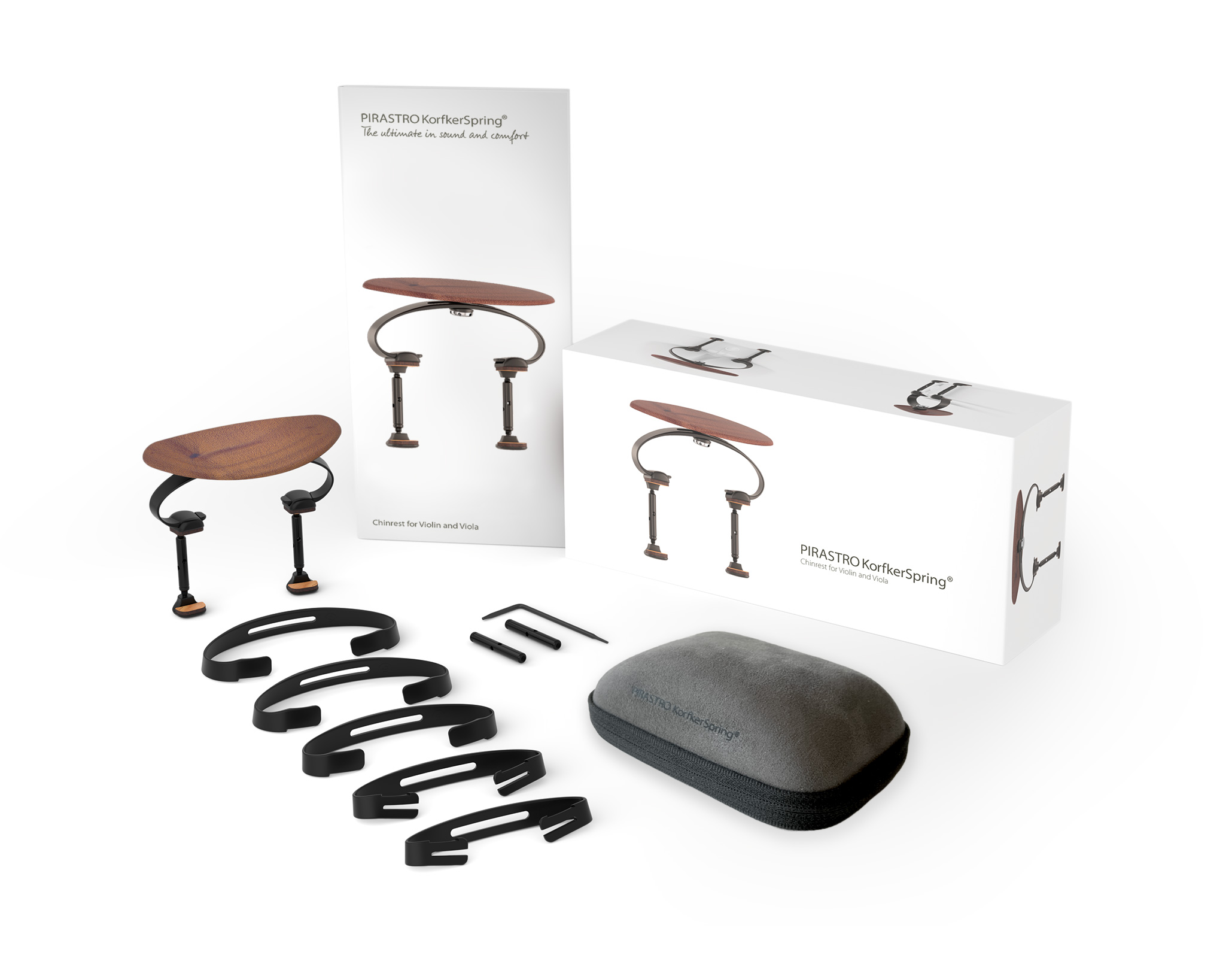 Shipment PIRASTRO KorfkerSpring® LUNA® Chin Rest for Violin and Viola Art. No. 700050